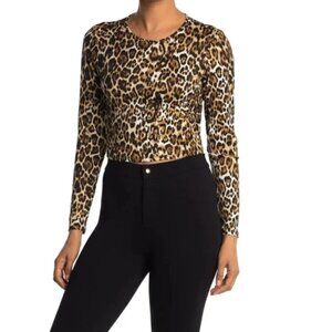 WAYF Long Sleeve Top In Leopard Print